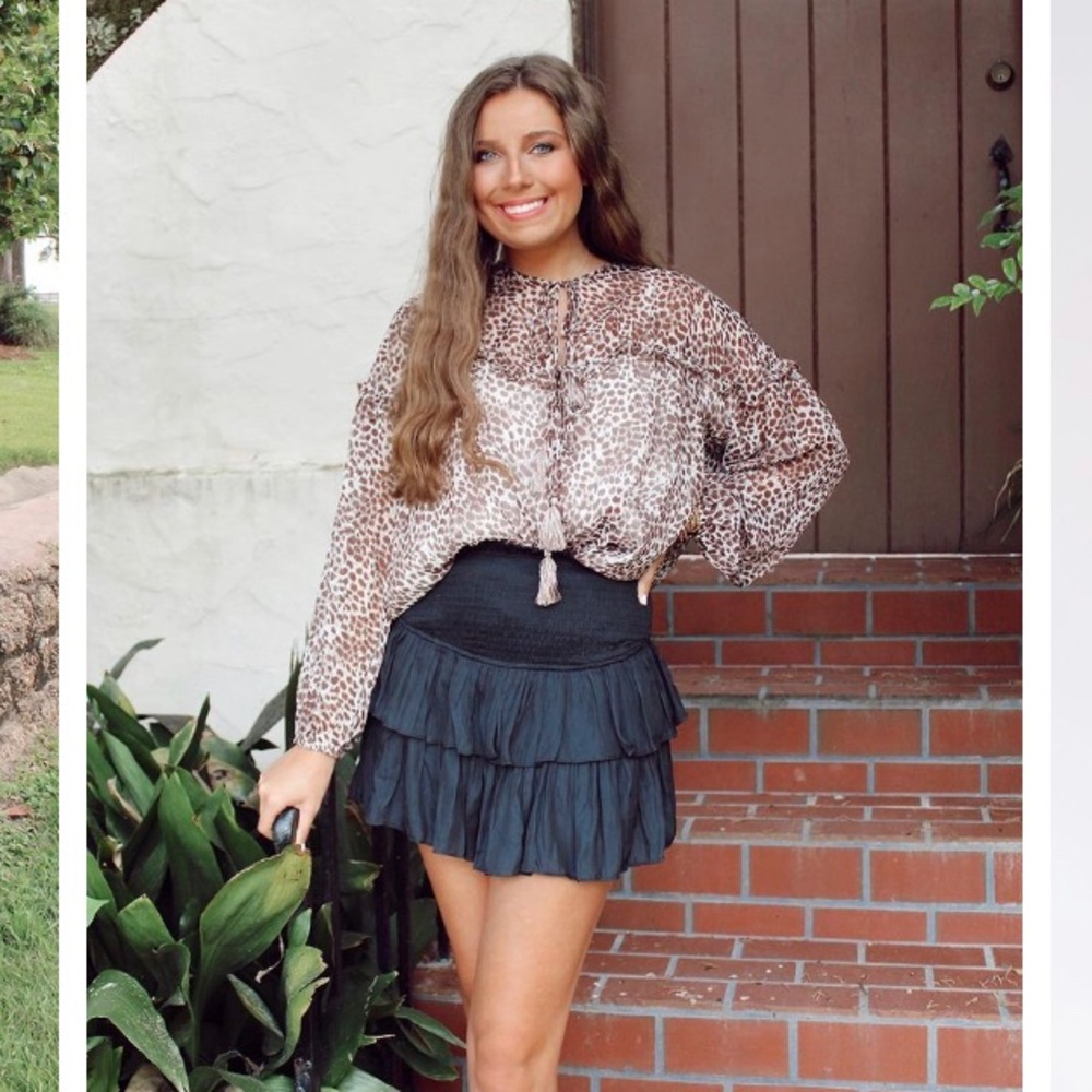 black high-wasted boutique skirt